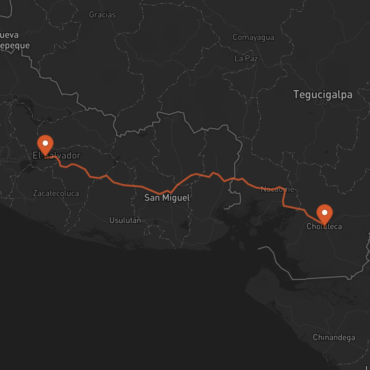 Ruta Choluteca - Cojutepeque