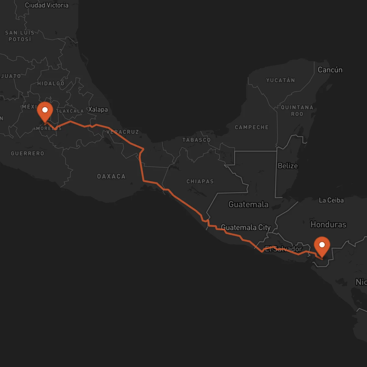 Ruta Choluteca - Cuernavaca