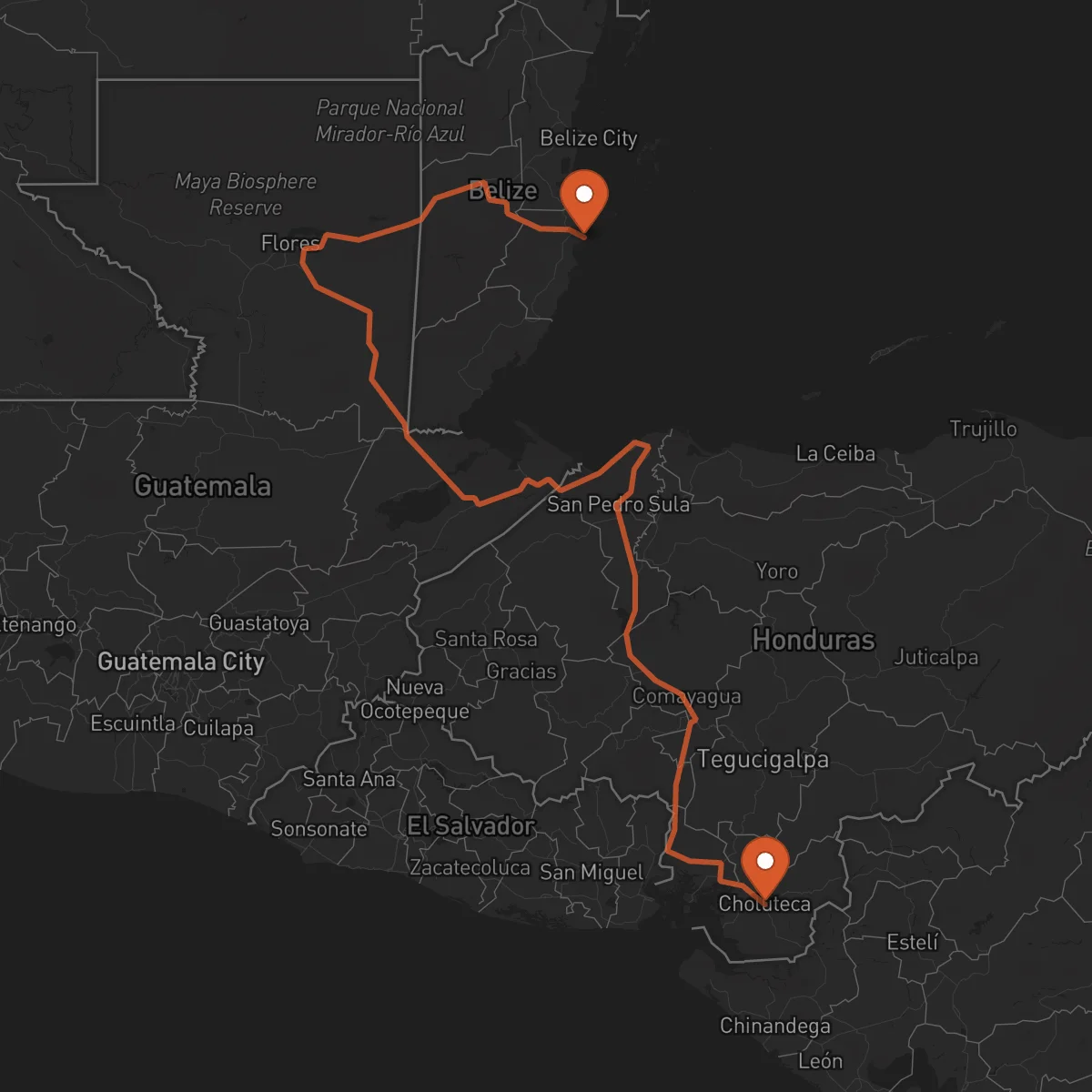 Ruta Choluteca - Dangriga
