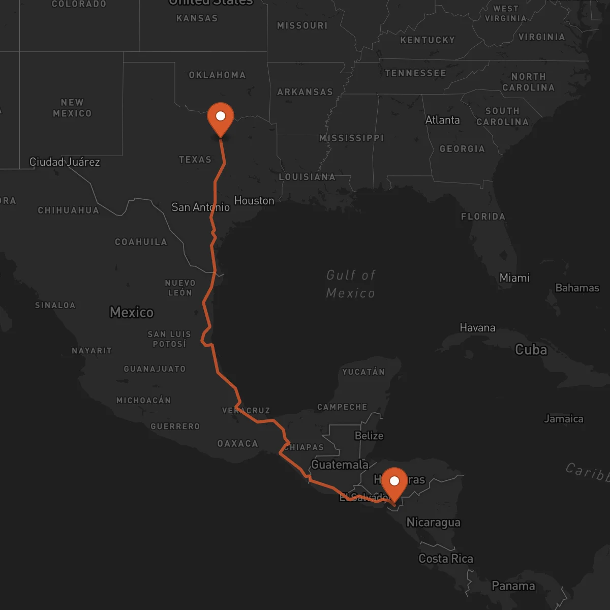 Ruta Choluteca - Fort Worth
