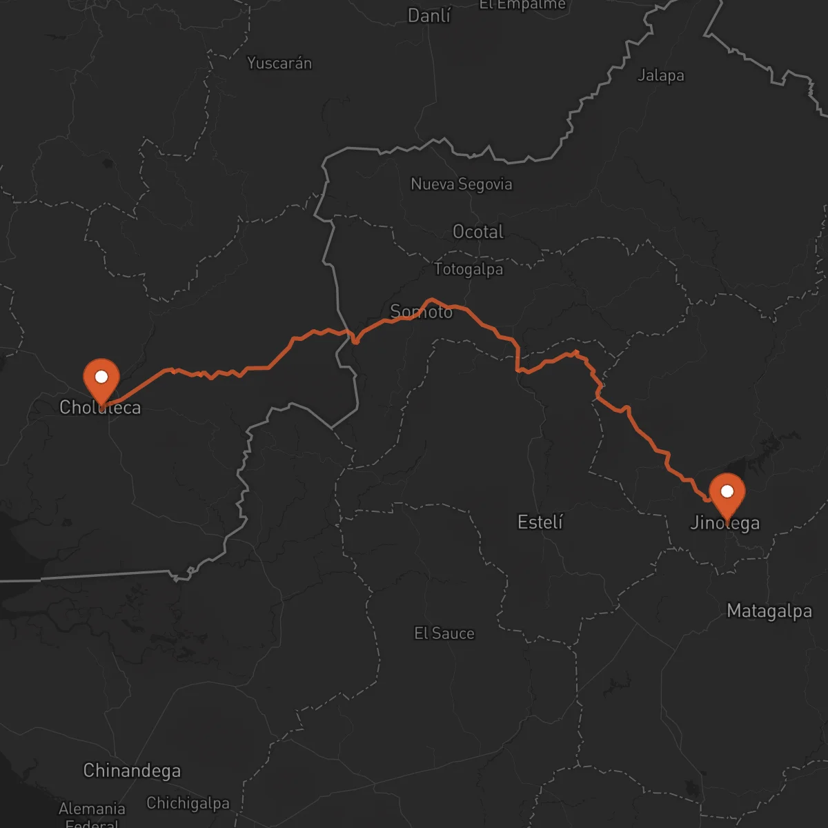 Ruta Jinotega - Choluteca