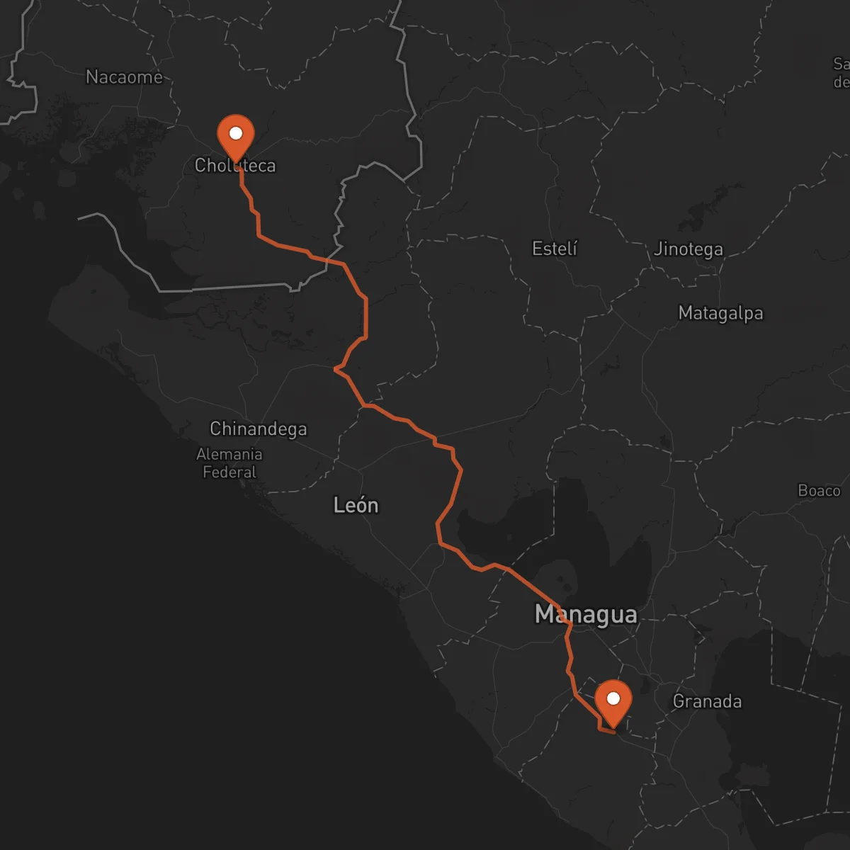 Ruta Choluteca - Jinotepe