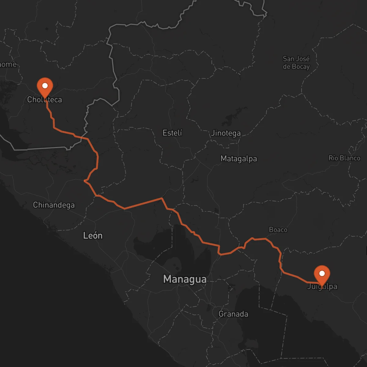 Ruta Juigalpa - Choluteca