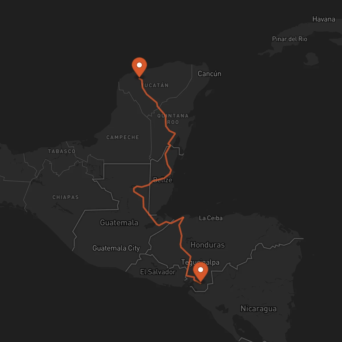 Ruta Choluteca - Mérida