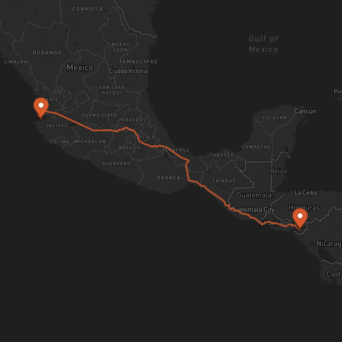 Ruta Choluteca - Puerto Vallarta
