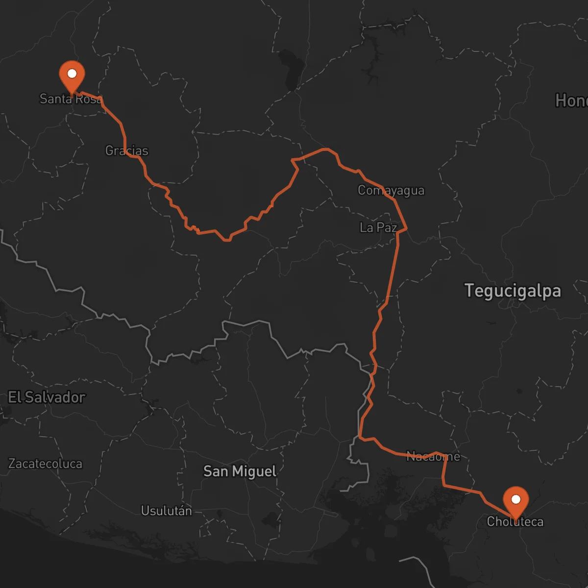 Ruta Santa Rosa de Copán - Choluteca