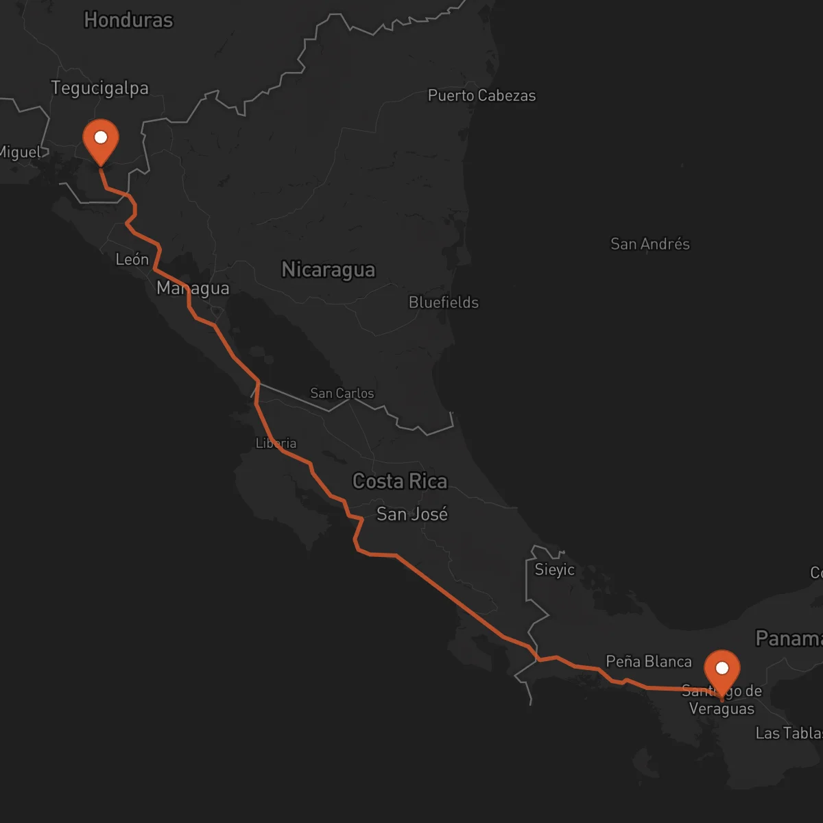Ruta Choluteca - Santiago de Veraguas