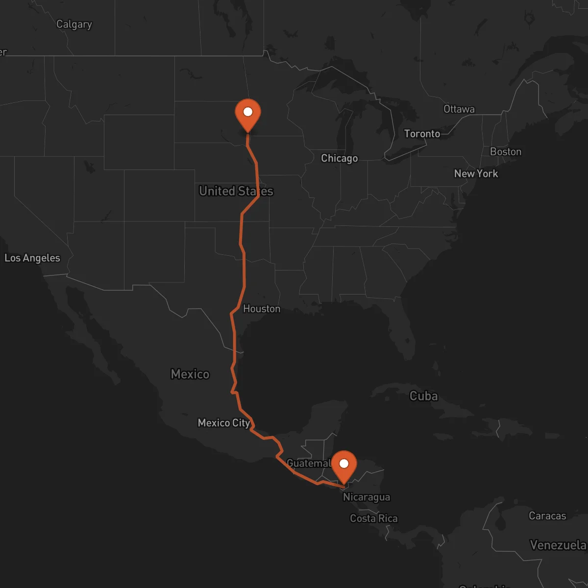 Ruta Choluteca - Sioux Falls