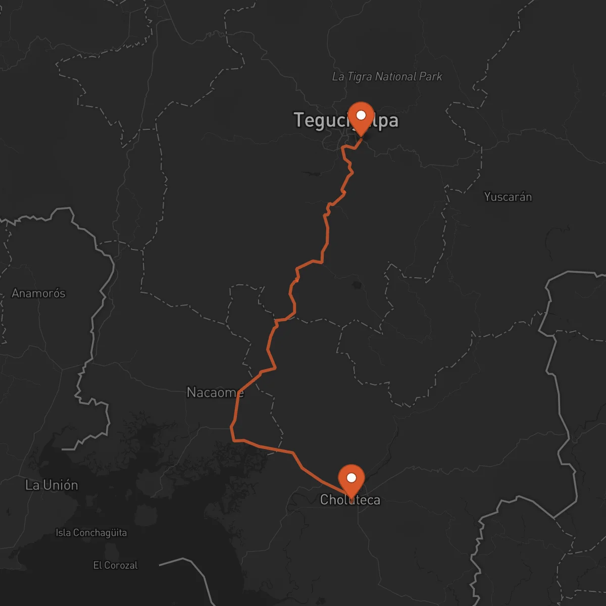 Ruta Choluteca - Tegucigalpa