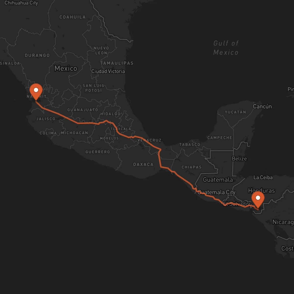 Ruta Tepic - Choluteca