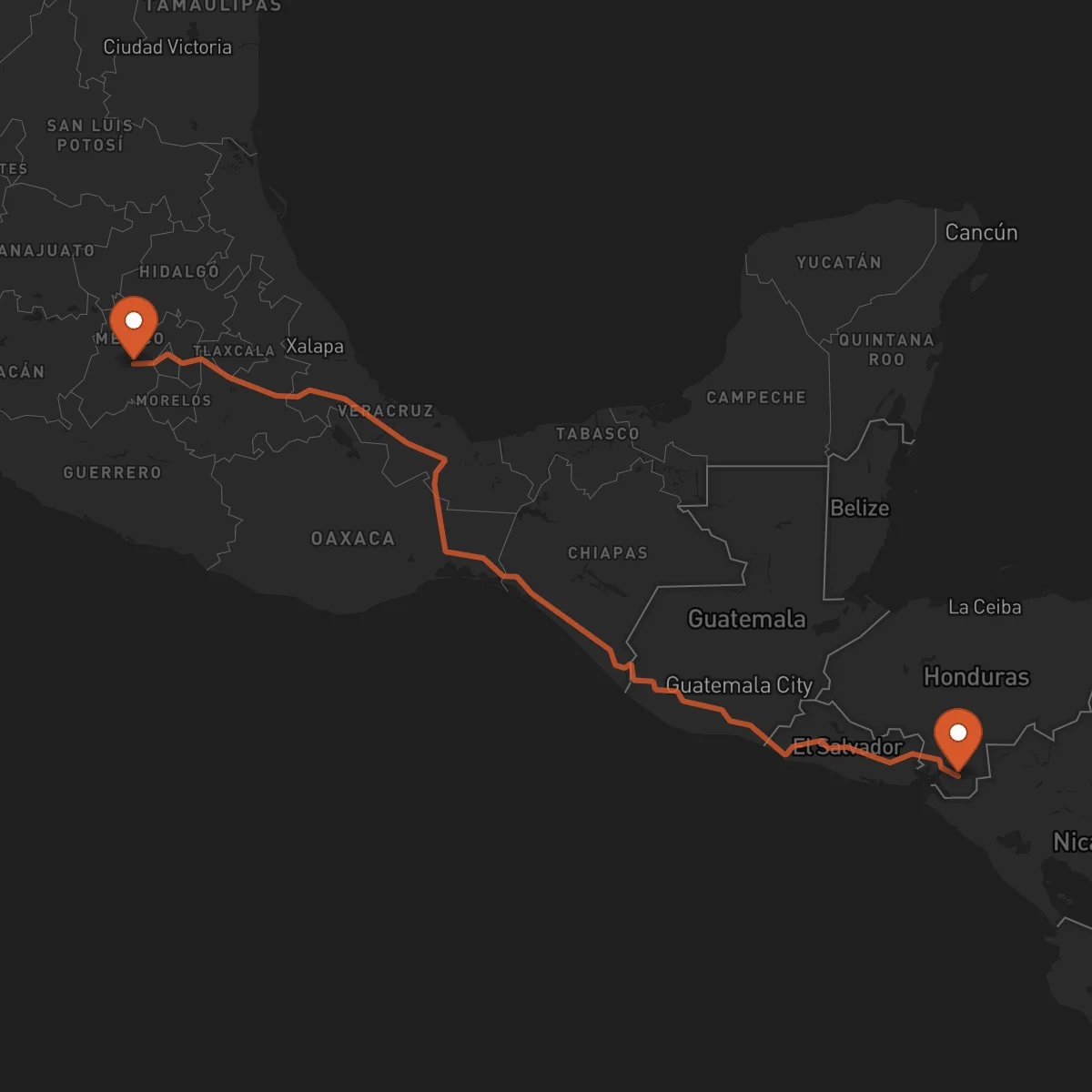 Ruta Toluca - Choluteca