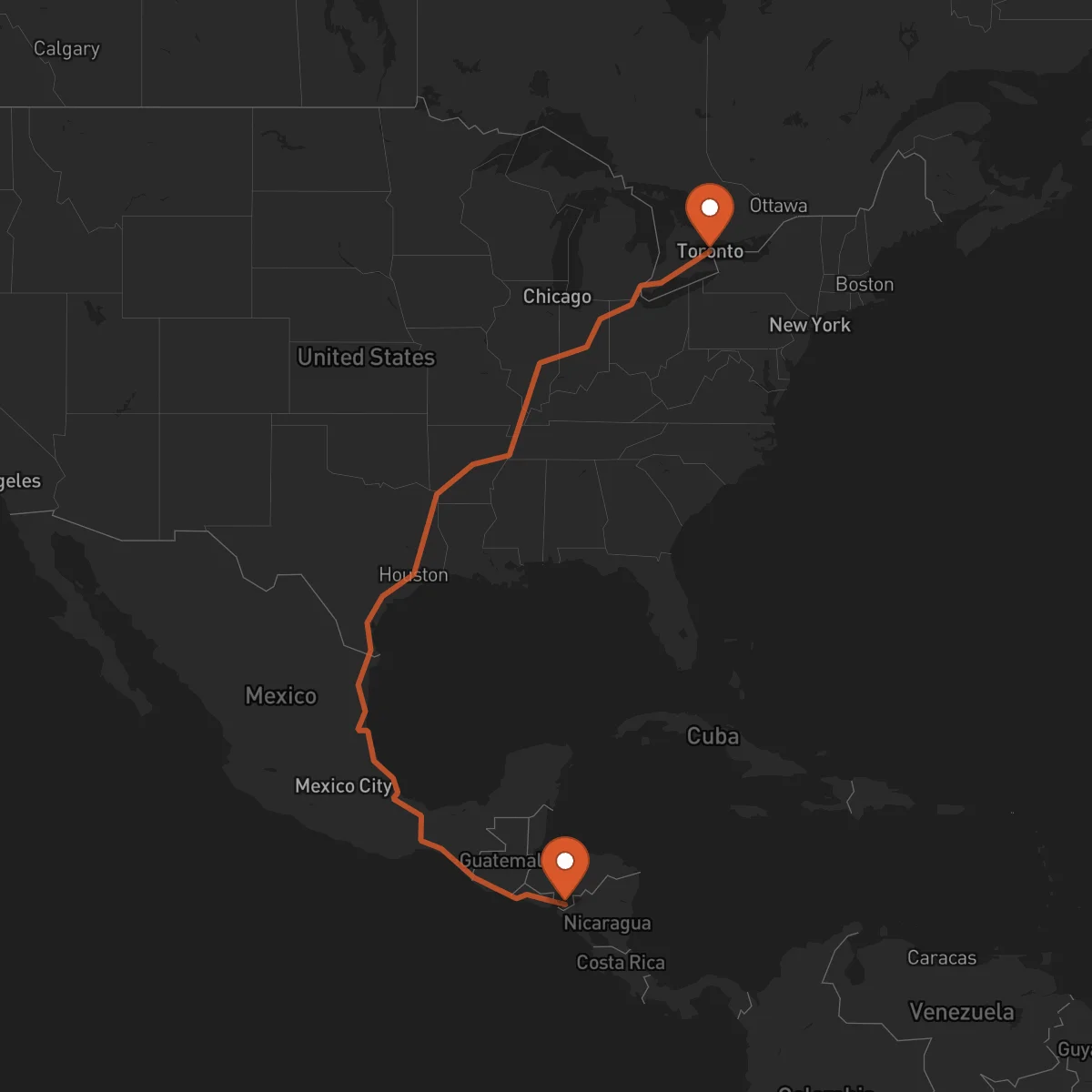 Ruta Choluteca - Toronto