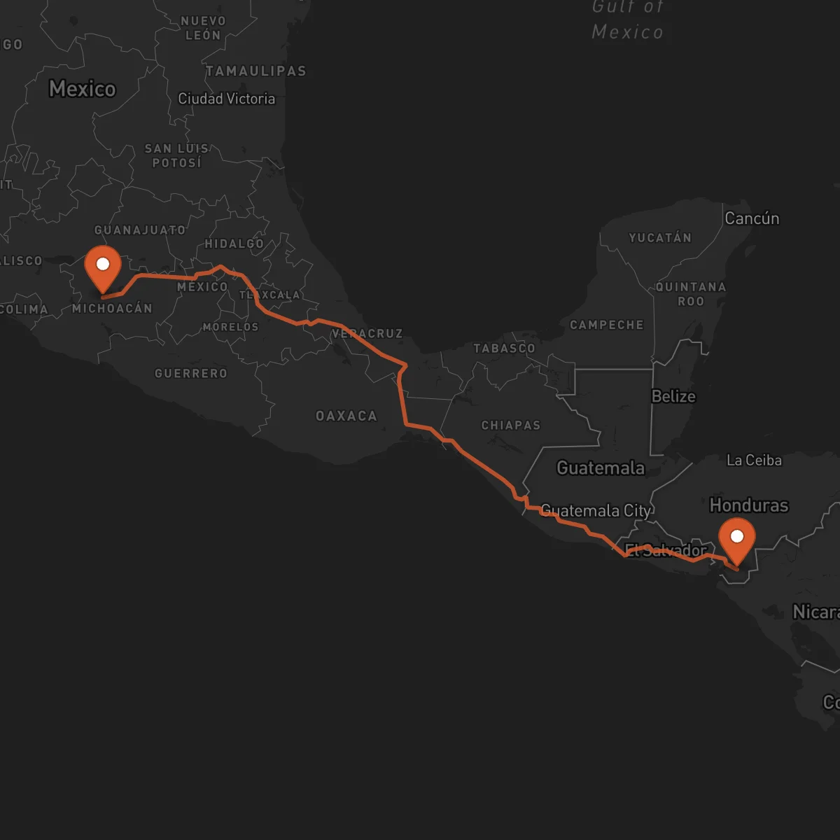 Ruta Uruapan - Choluteca