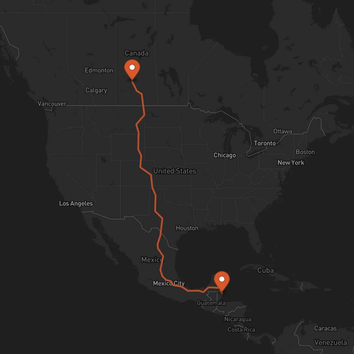 Ruta Ciudad de Belice - Saskatoon