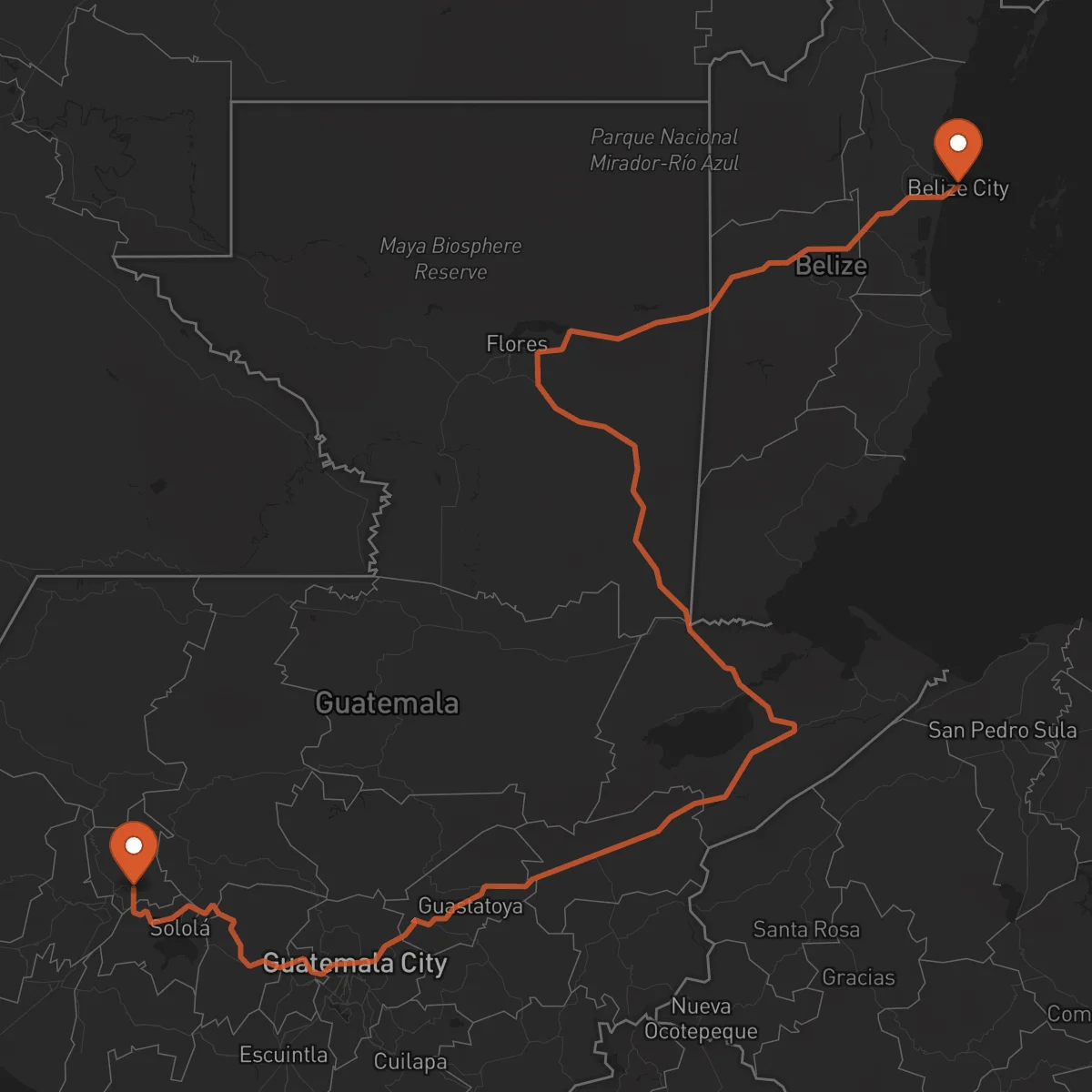 Ruta Cidade de Belize - Totonicapán