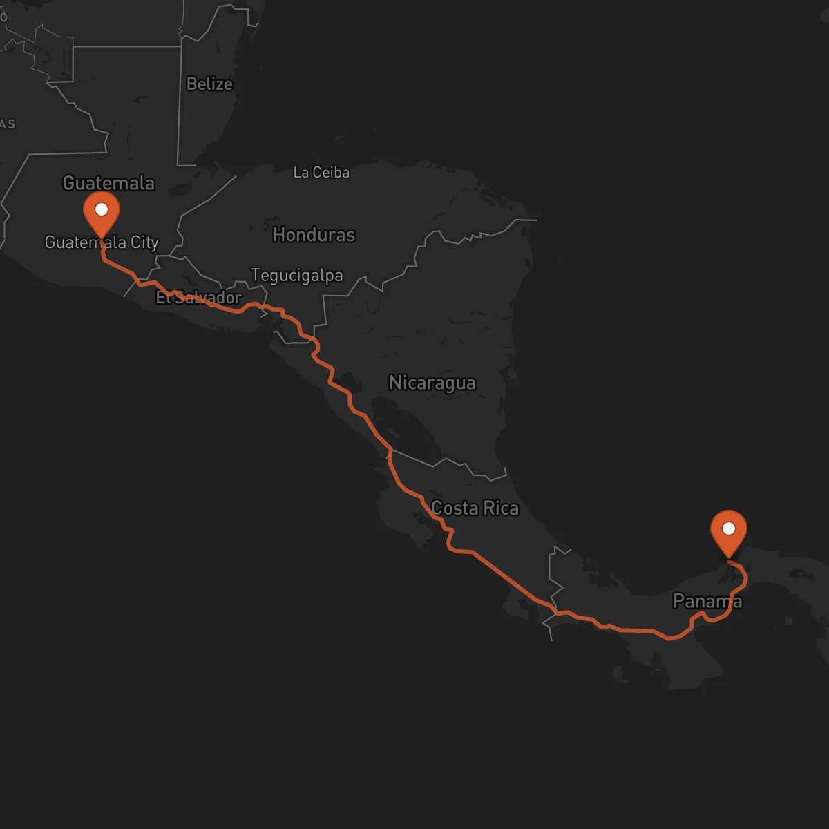 Ruta Colón - Ciudad de Guatemala