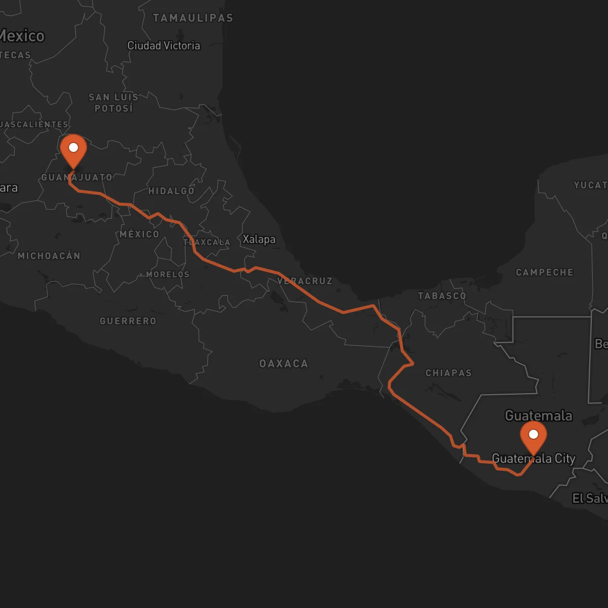 Ruta Guatemala - Guanajuato