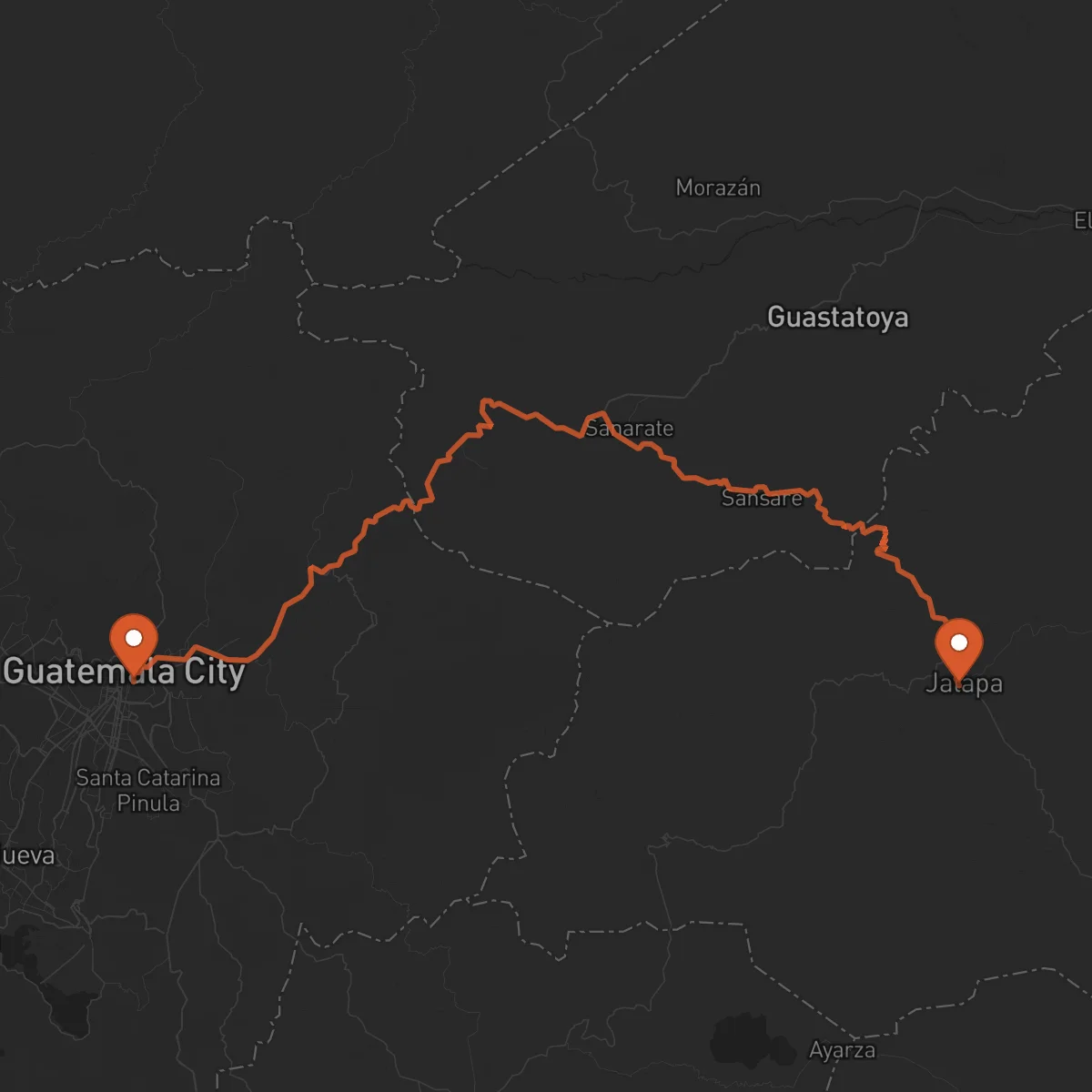 Ruta Guatemala - Jalapa
