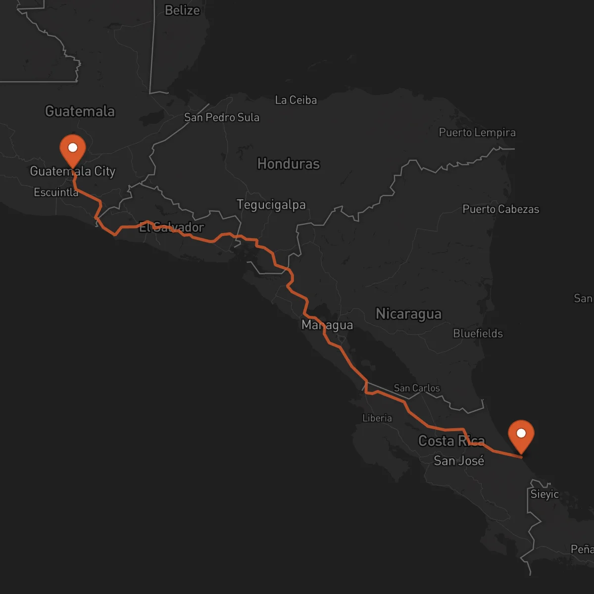 Ruta Limón - Ciudad de Guatemala