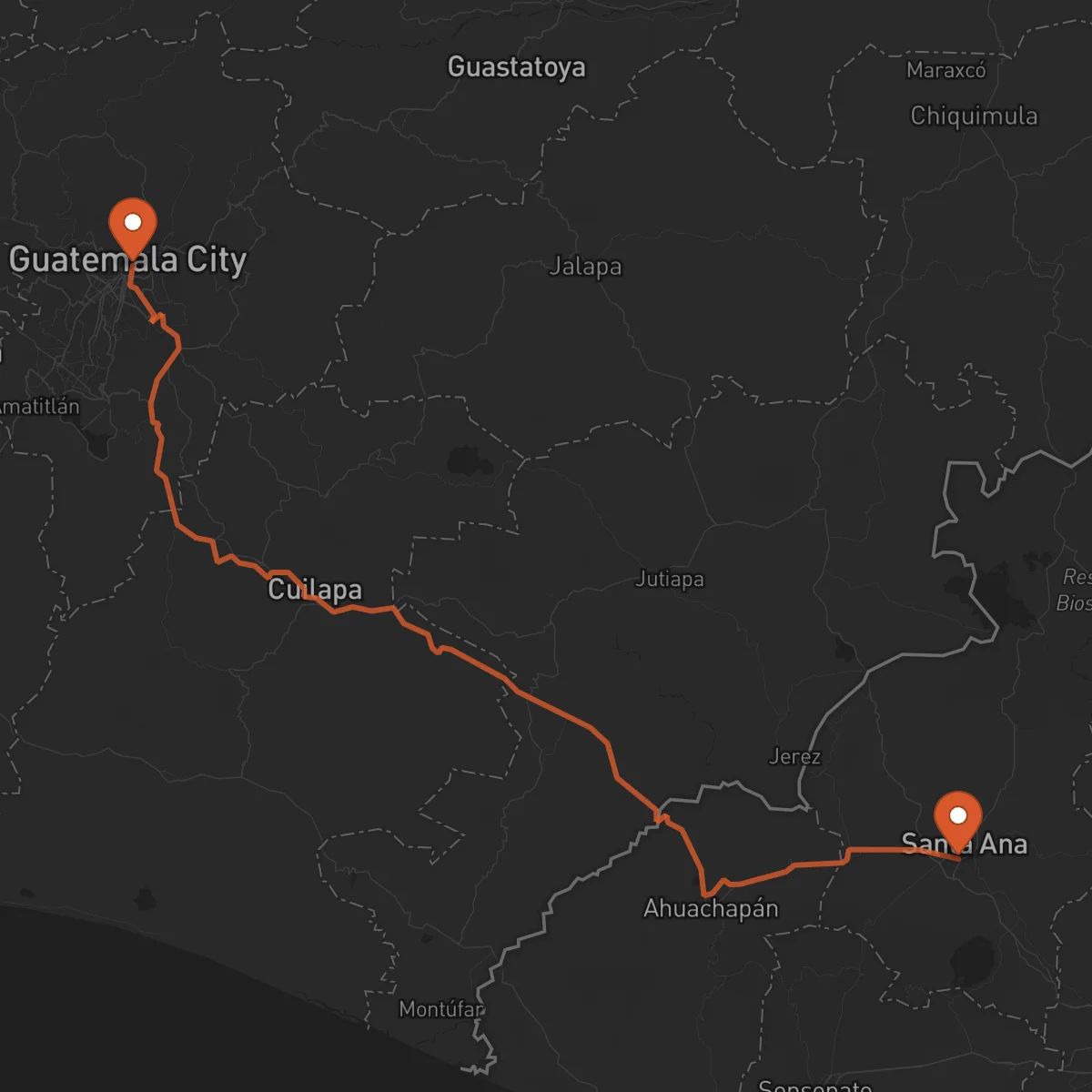 Ruta Santa Ana - Ciudad de Guatemala