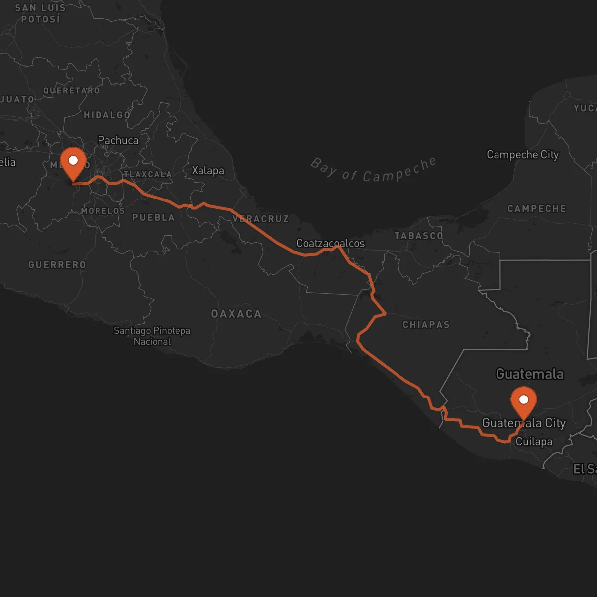 Ruta Ciudad de Guatemala - Toluca