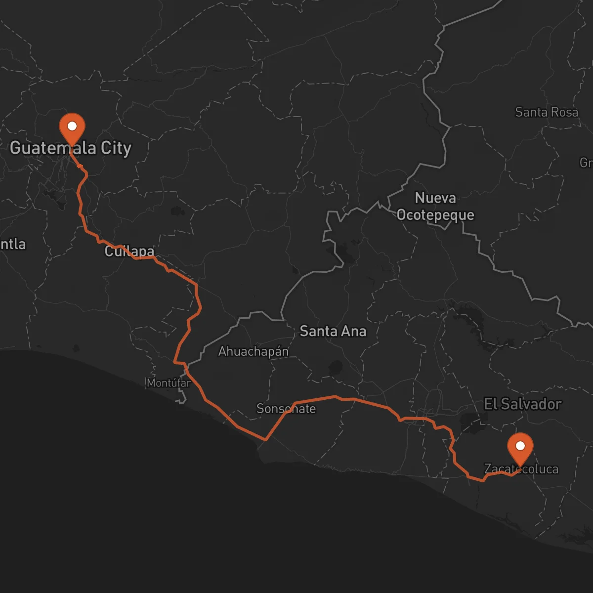 Ruta Ciudad de Guatemala - Zacatecoluca