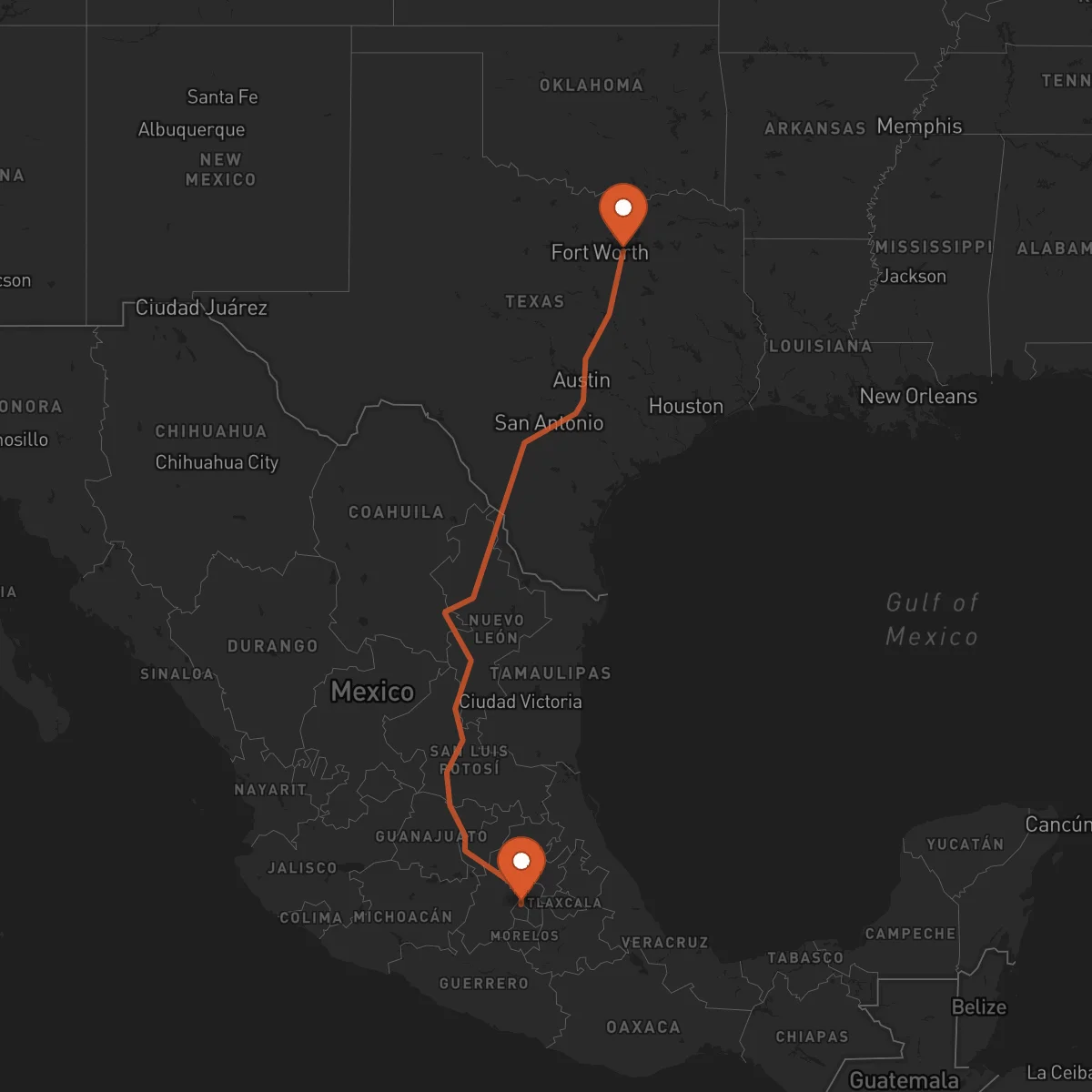 Ruta Ciudad de México - Dallas