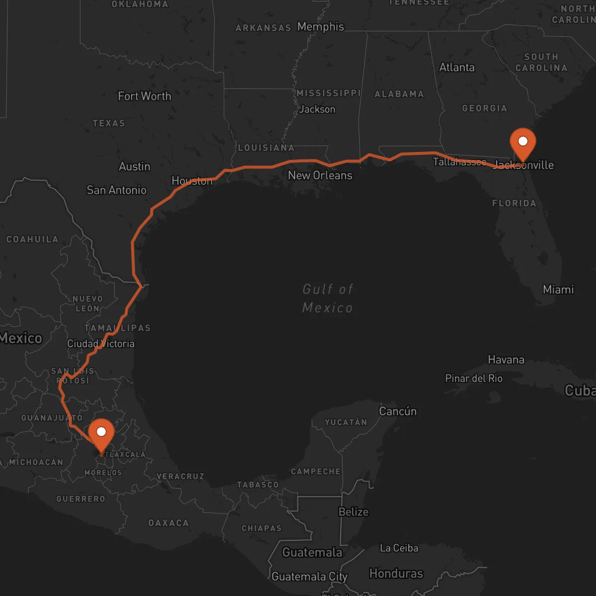 Ruta Ciudad de México - Jacksonville