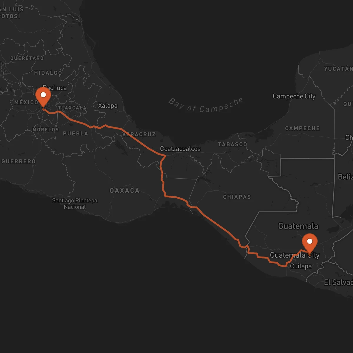 Ruta Ciudad de México - Jalapa