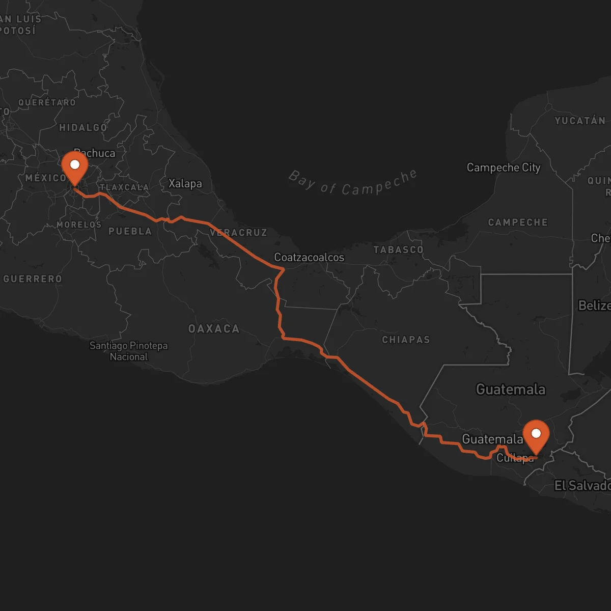 Ruta Jutiapa - Mexico