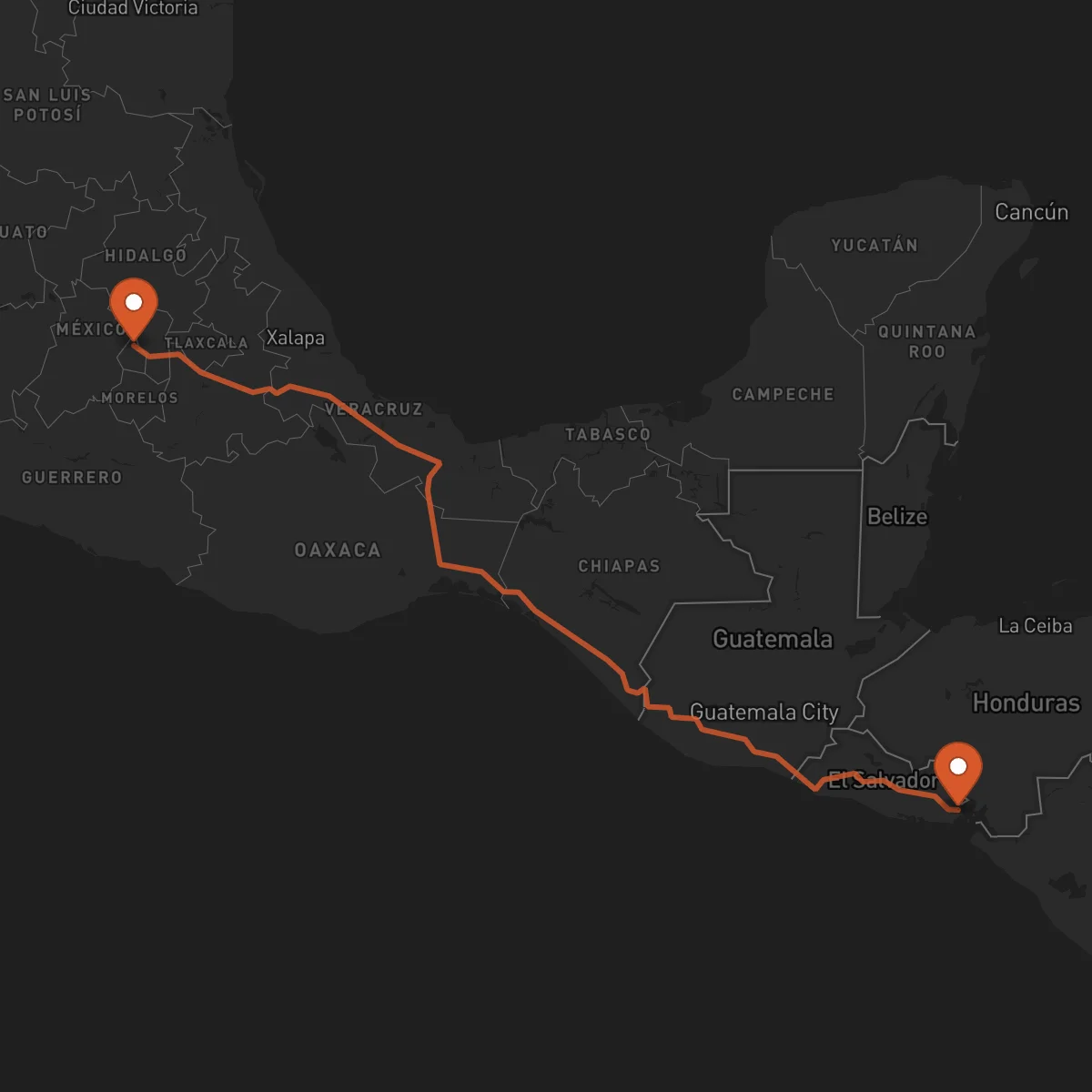 Ruta La Unión - Ciudad de México