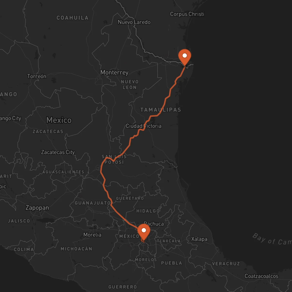 Ruta Matamoros - Ciudad de México