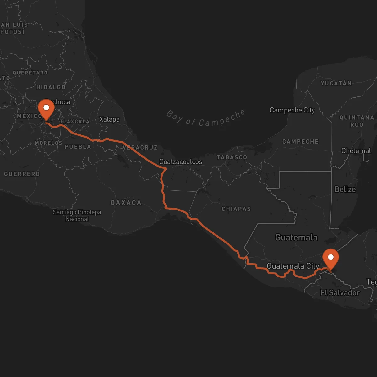 Ruta Ocotepeque - Ciudad de México