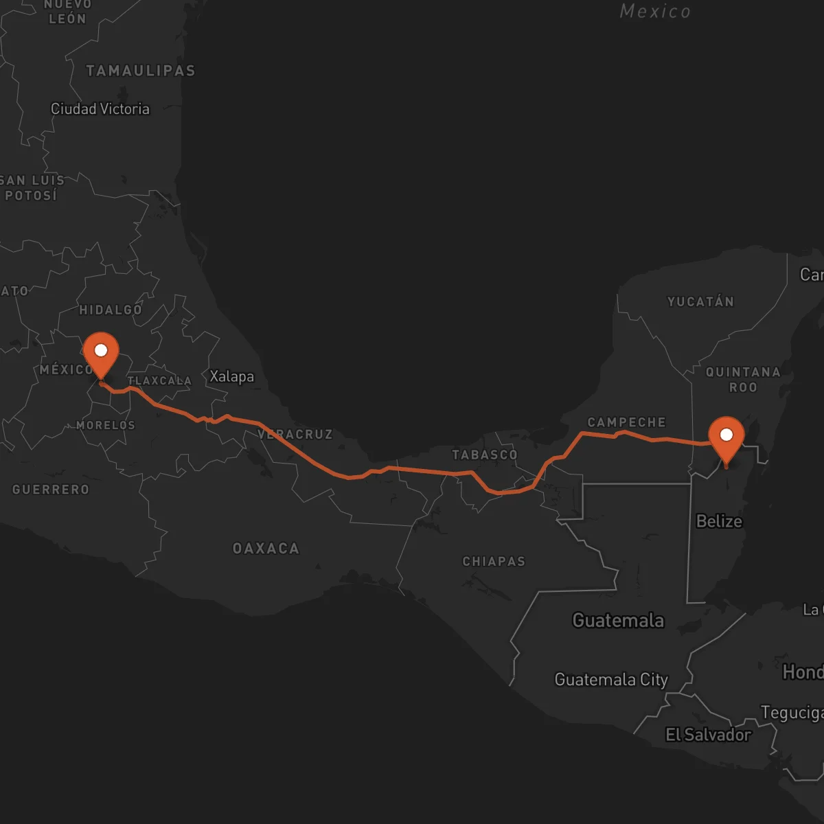 Ruta Orange Walk Town - Ciudad de México