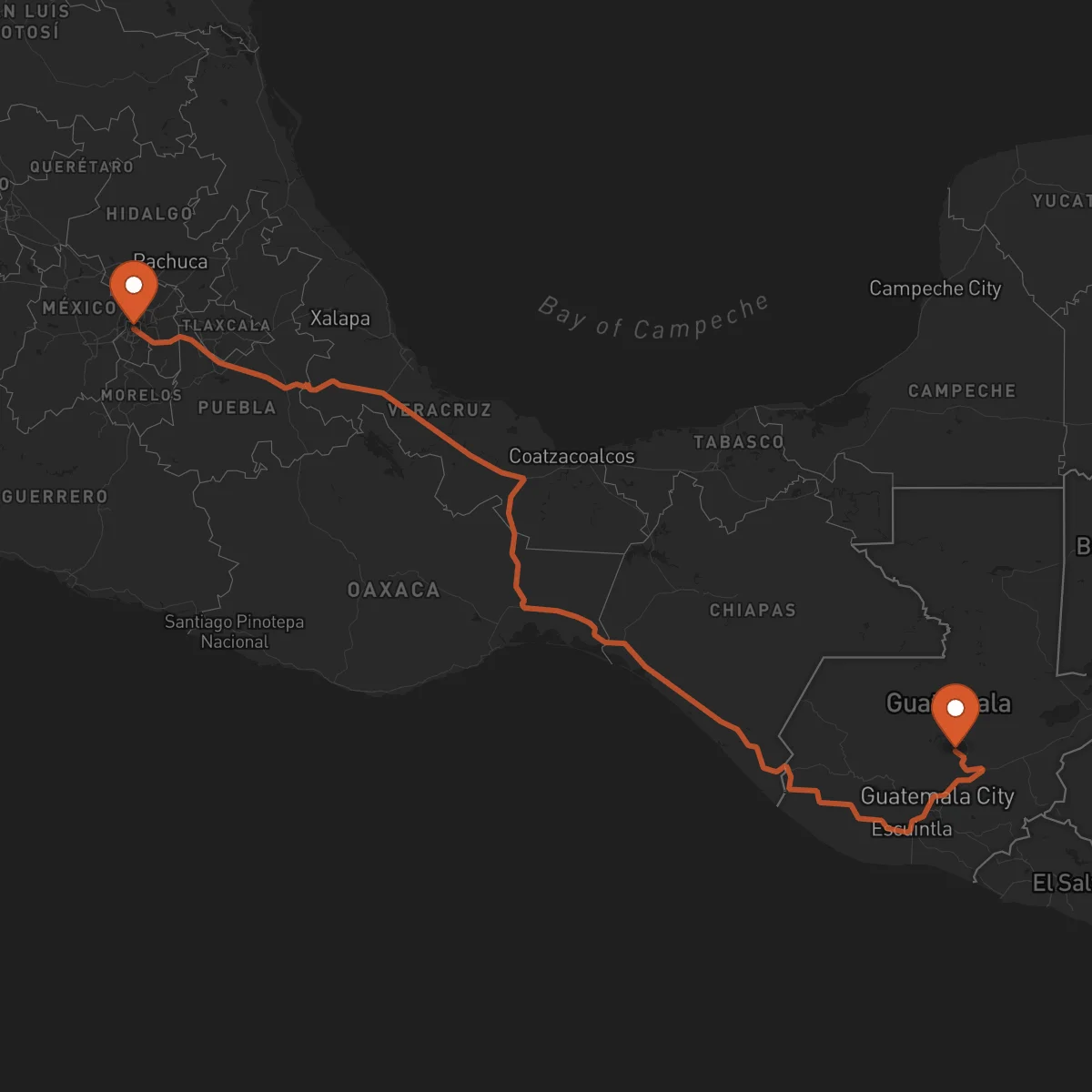 Ruta Salamá - Cidade do México