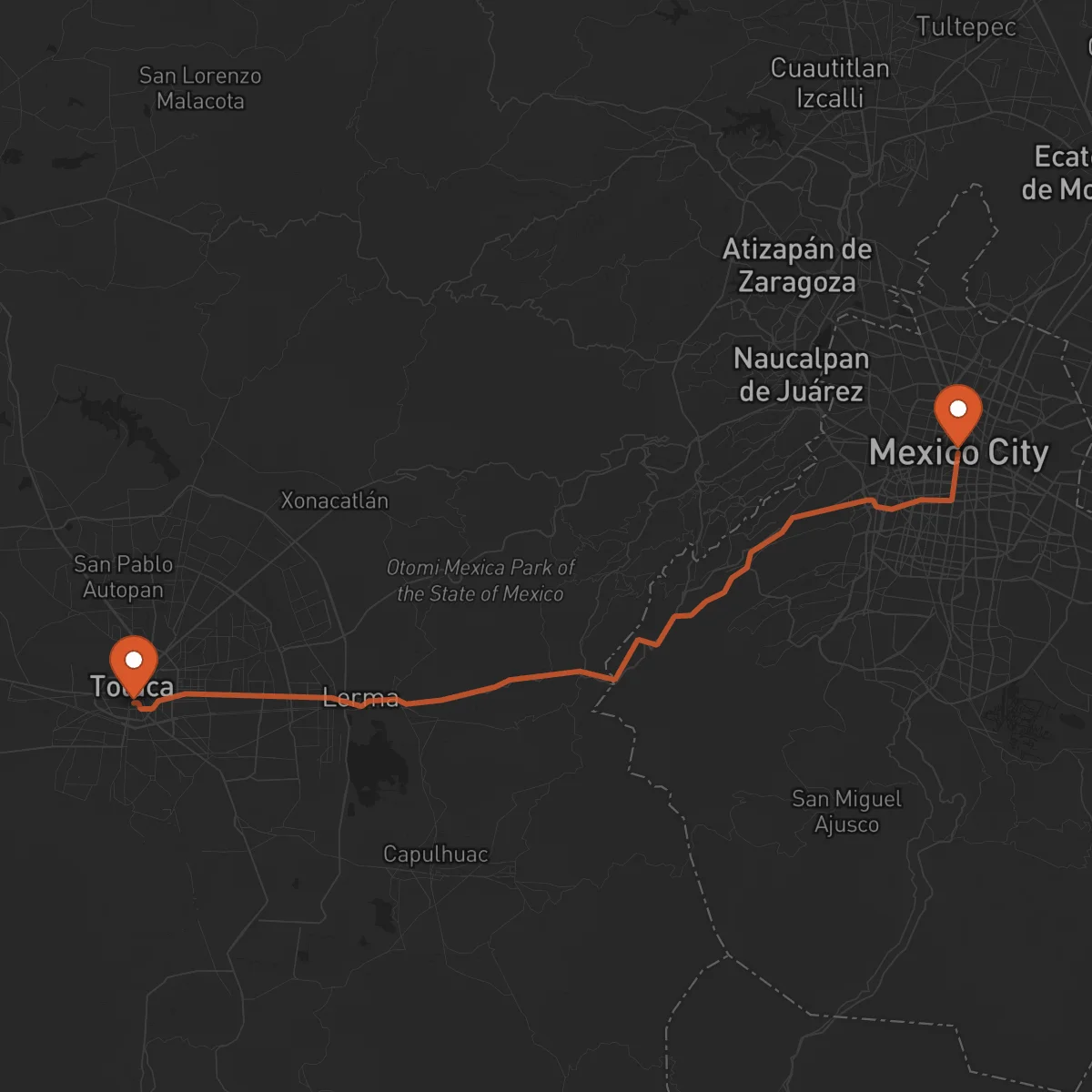 Ruta Toluca - Ciudad de México
