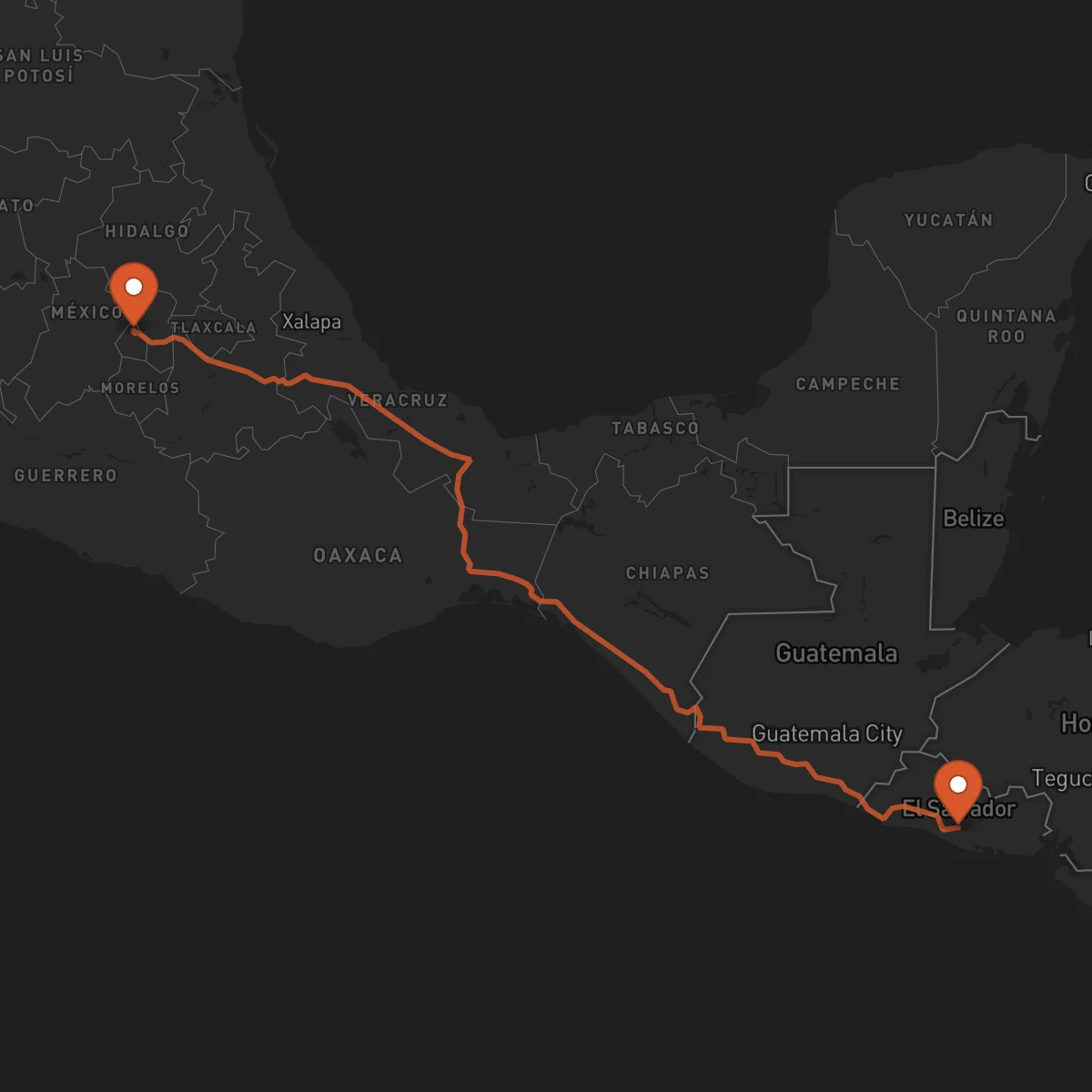 Ruta Zacatecoluca - Ciudad de México