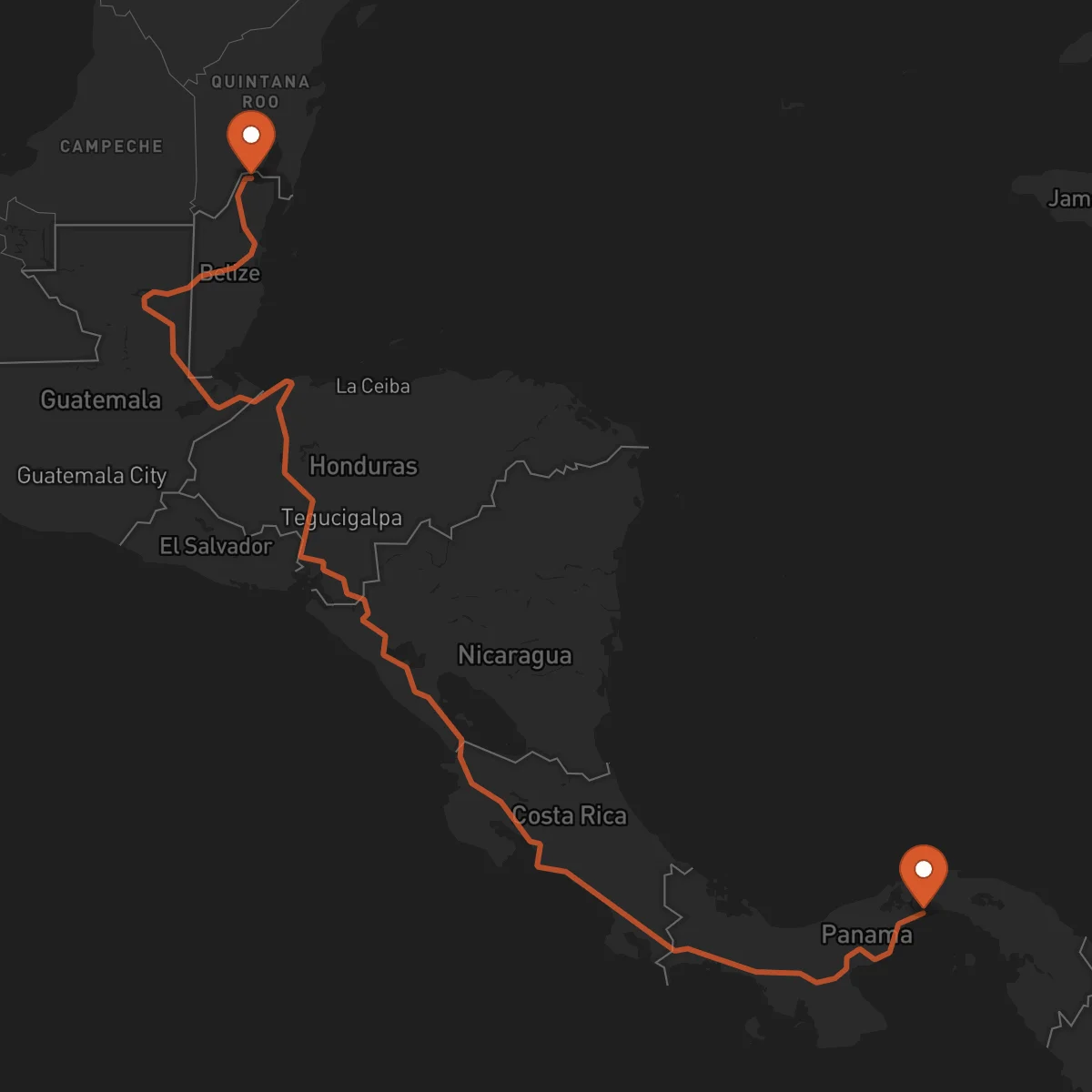 Ruta Ciudad de Panamá - Corozal Town