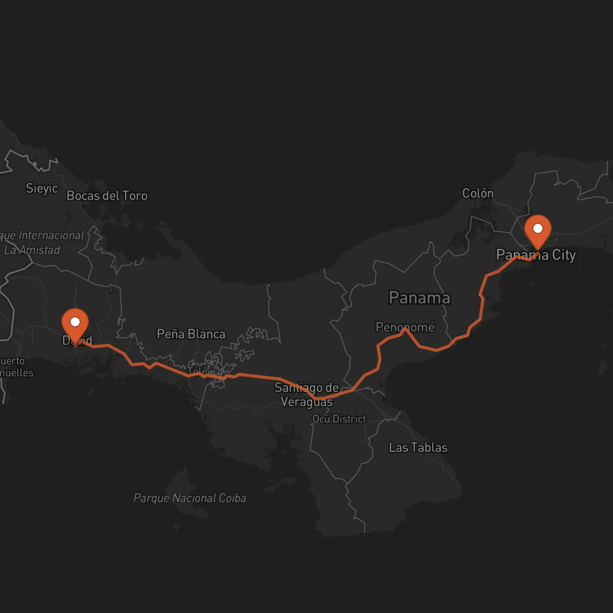 Ruta David - Ciudad de Panamá