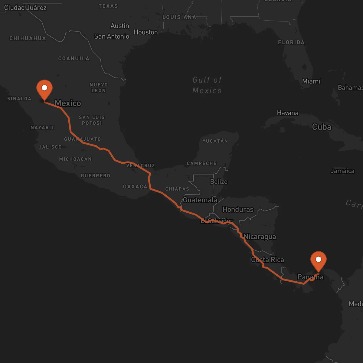 Ruta Panama - Durango