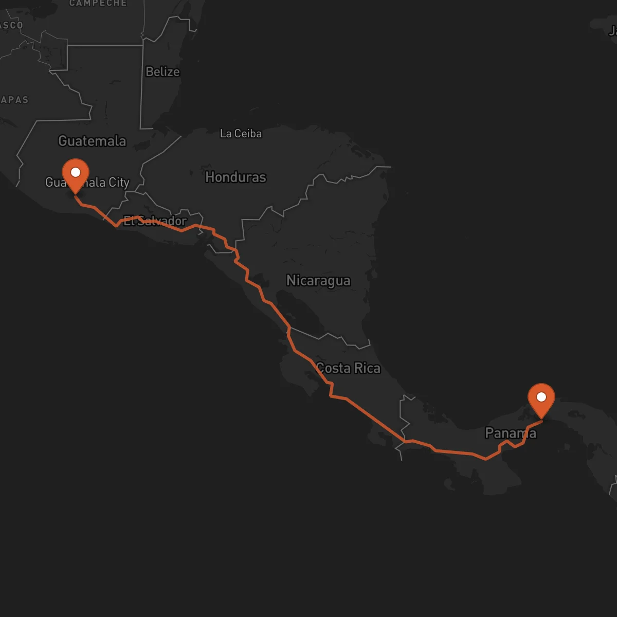 Ruta Panama - Escuintla