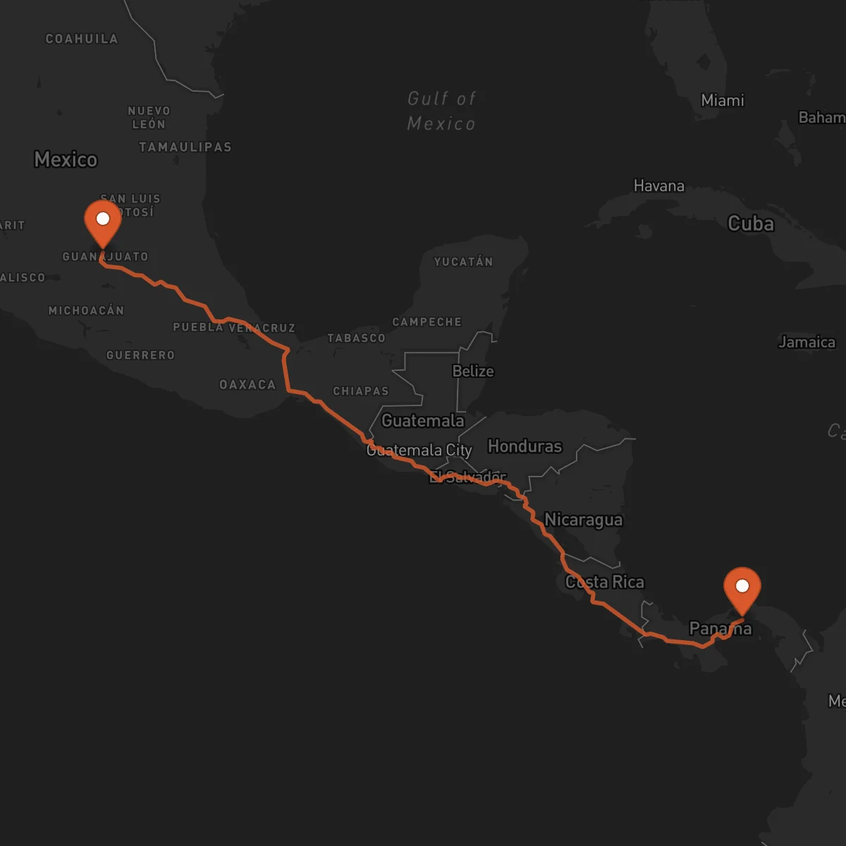 Ruta Panama - Guanajuato