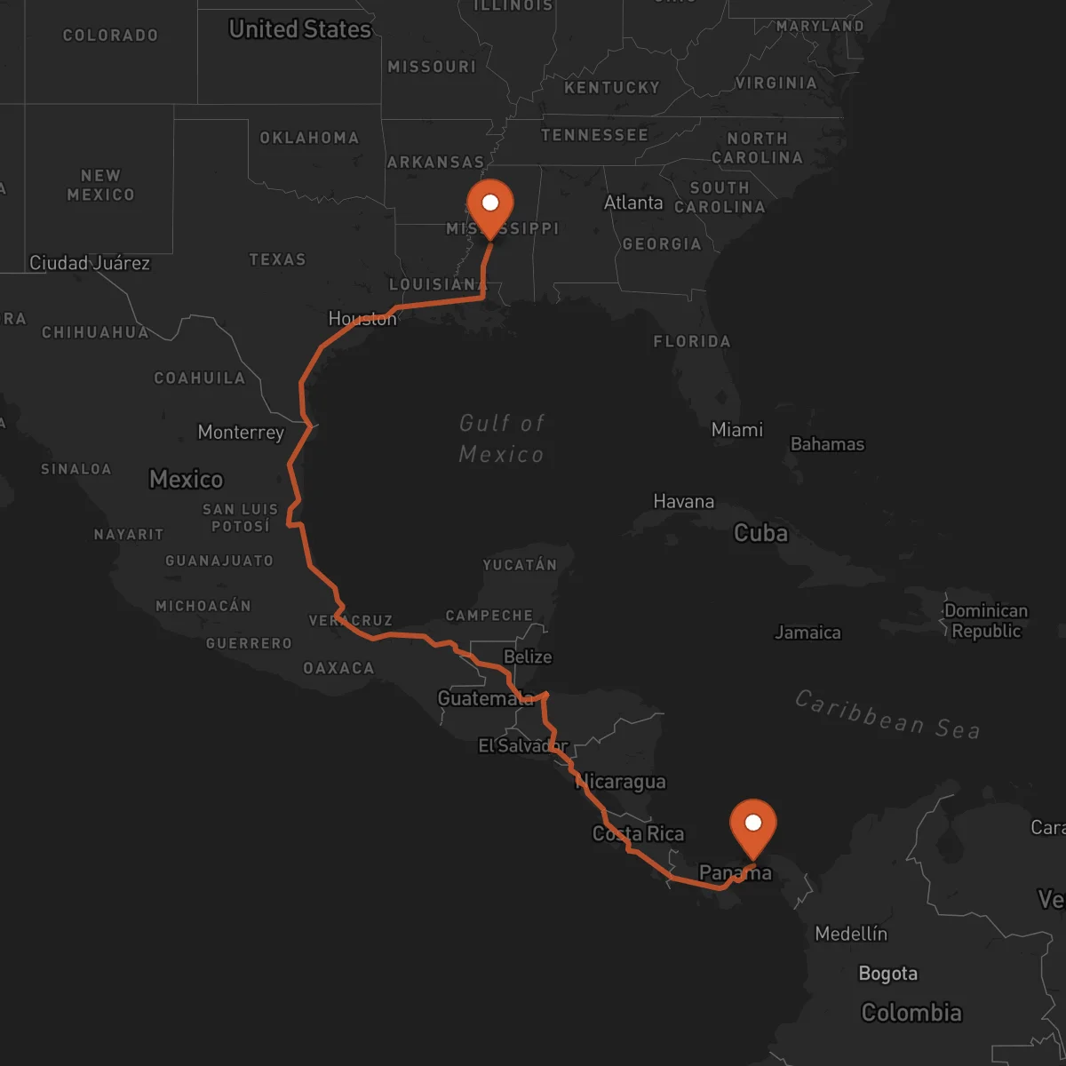 Ruta Panama - Jackson