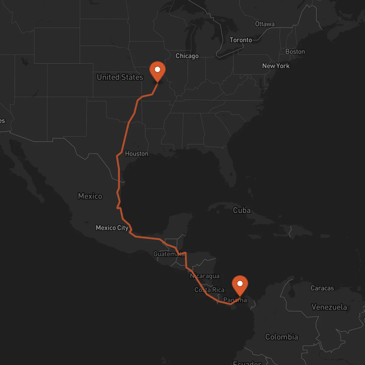 Ruta Panama - Jefferson City