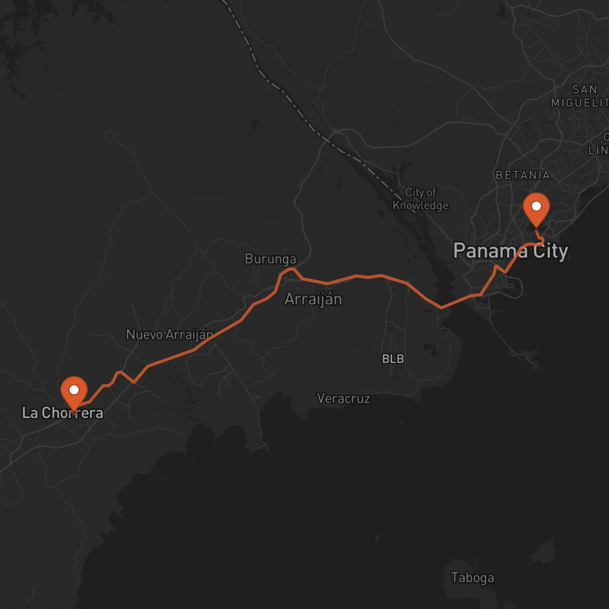 Ruta Panama - La Chorrera