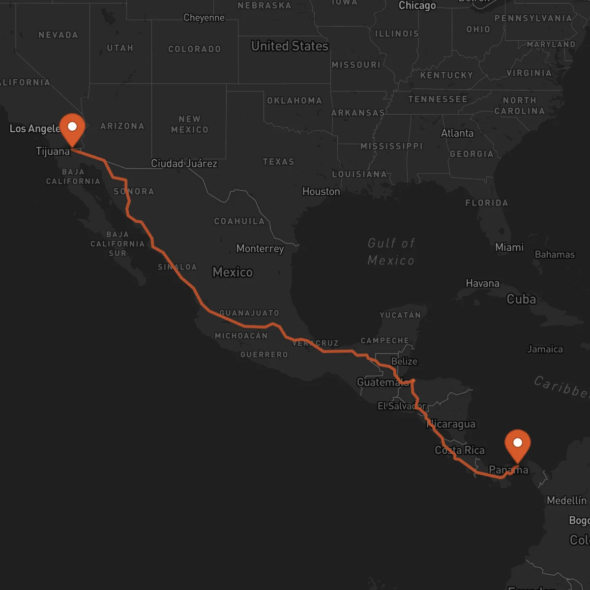 Ruta Panama - Mexicali