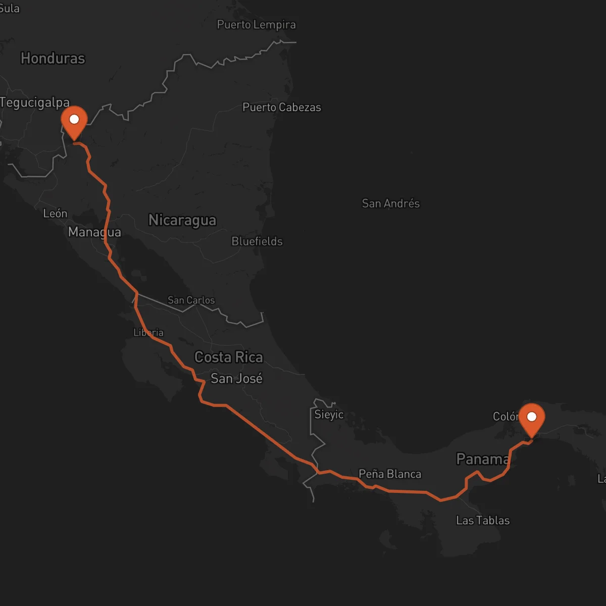Ruta Panama - Somoto