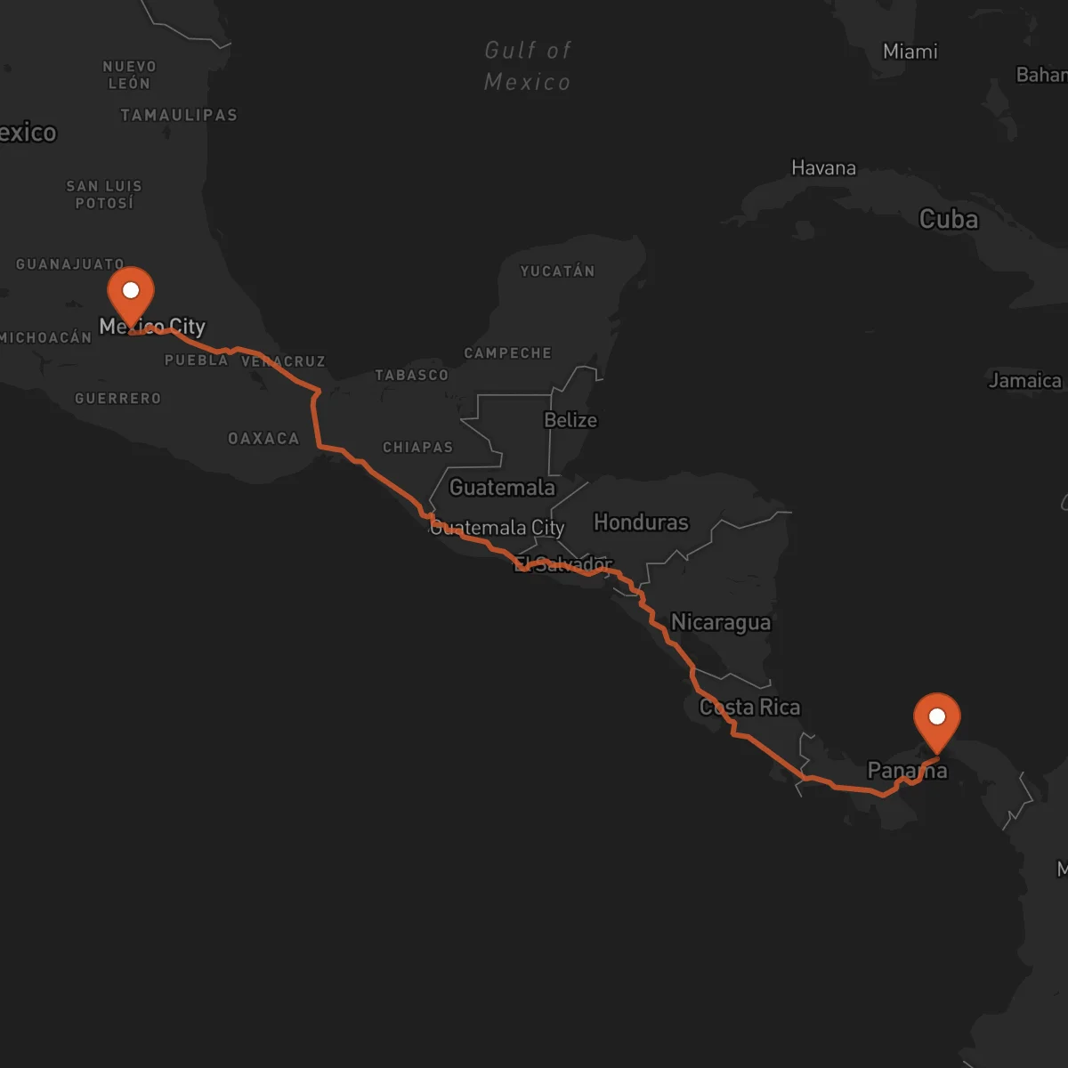 Ruta Panama - Toluca