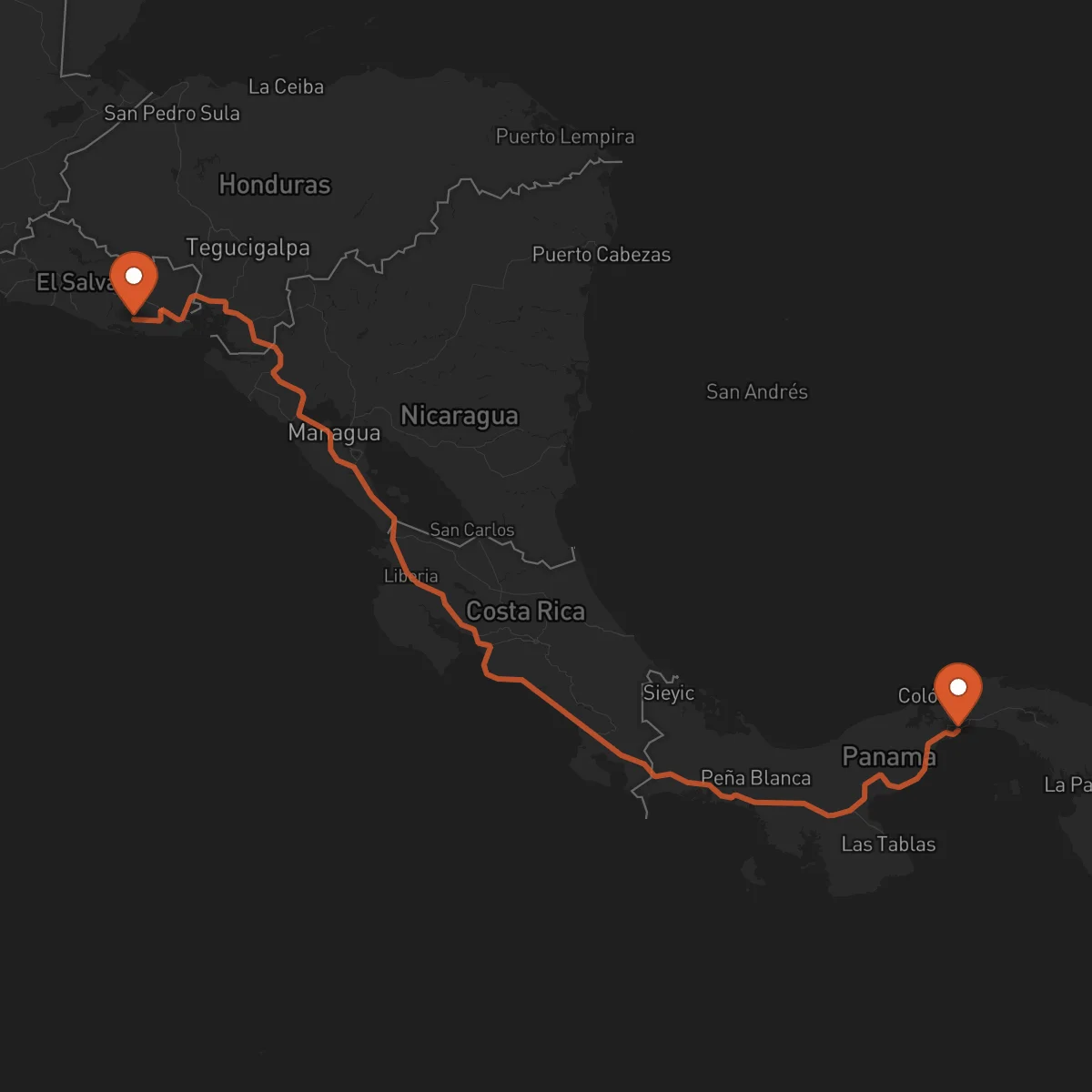 Ruta Ciudad de Panamá - Usulután
