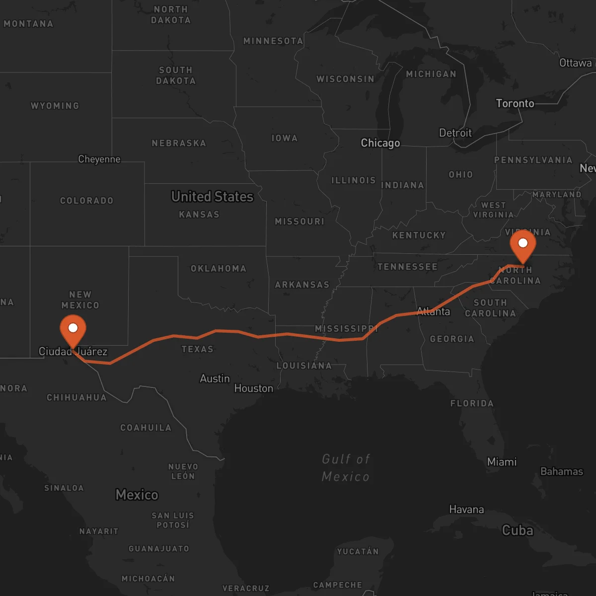 Ruta Durham - Ciudad Juárez